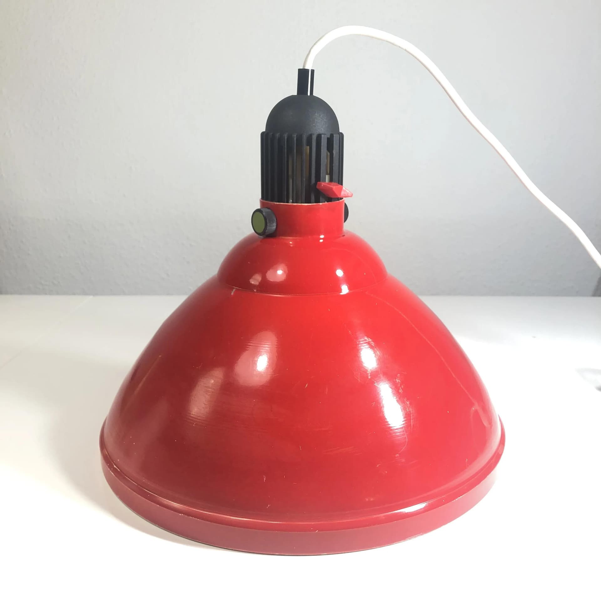 Lampa wisząca, czerwony, aluminium lakierowane, Niemcy, lata 70. - 32038