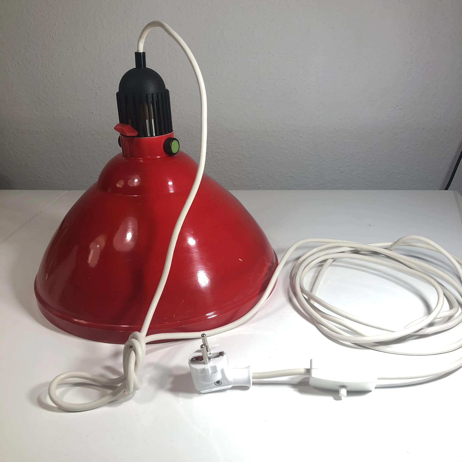 Lampa wisząca, czerwony, aluminium lakierowane, Niemcy, lata 70. - 32040