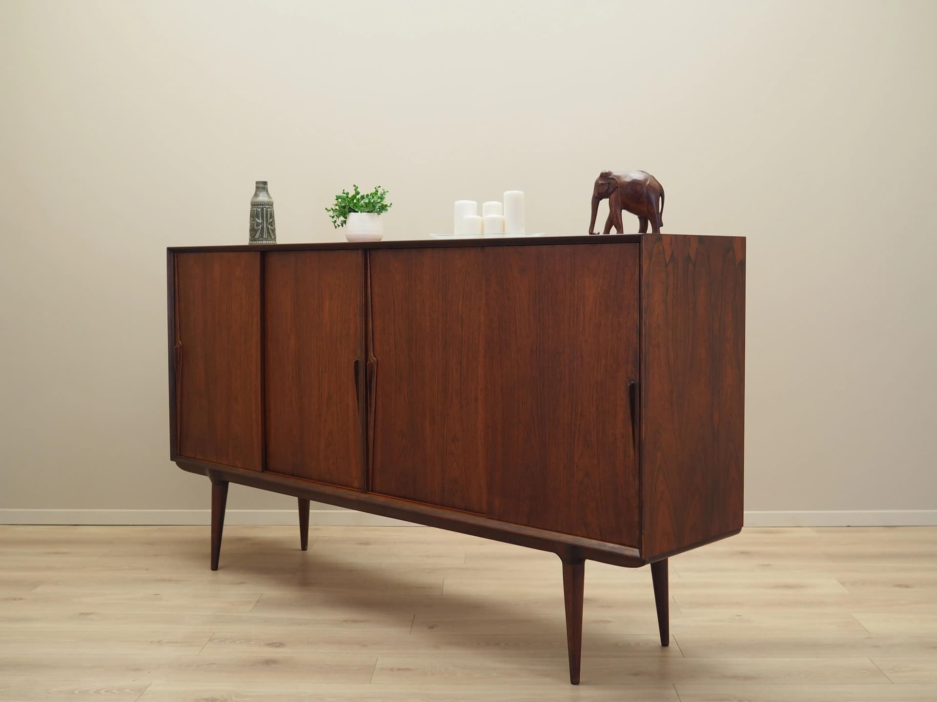 Highboard model 19, palisander brązowy ciemny, Omann Jun, Dania, lata 70. - 32254