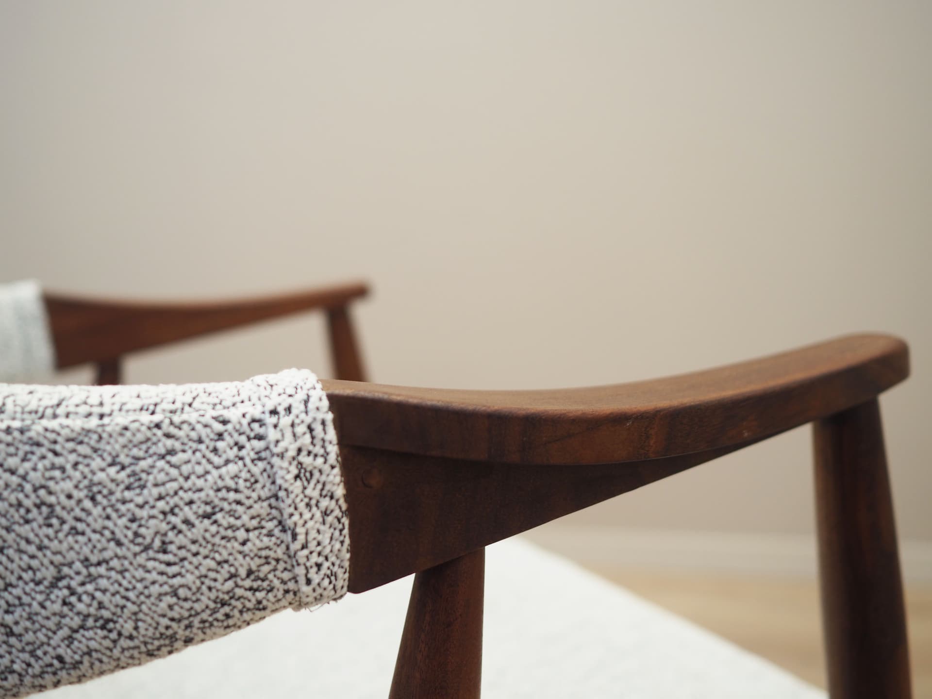 Chair, brown teak, Denmark, 1970s. - 64186