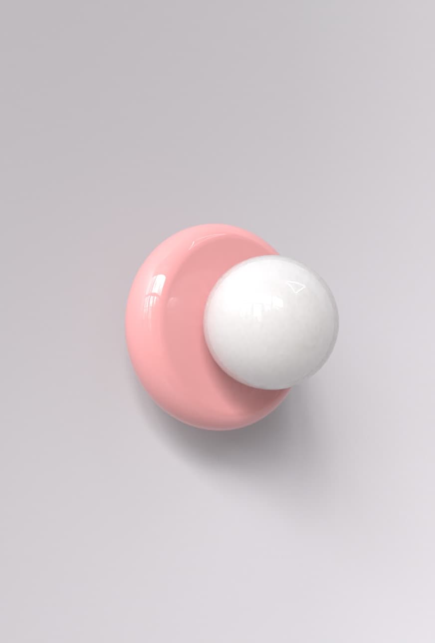 Kinkiet porcelanowy Neso różowy, Nodi Studio - 90471