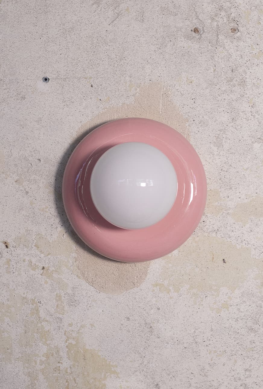 Kinkiet porcelanowy Neso różowy, Nodi Studio - 3789