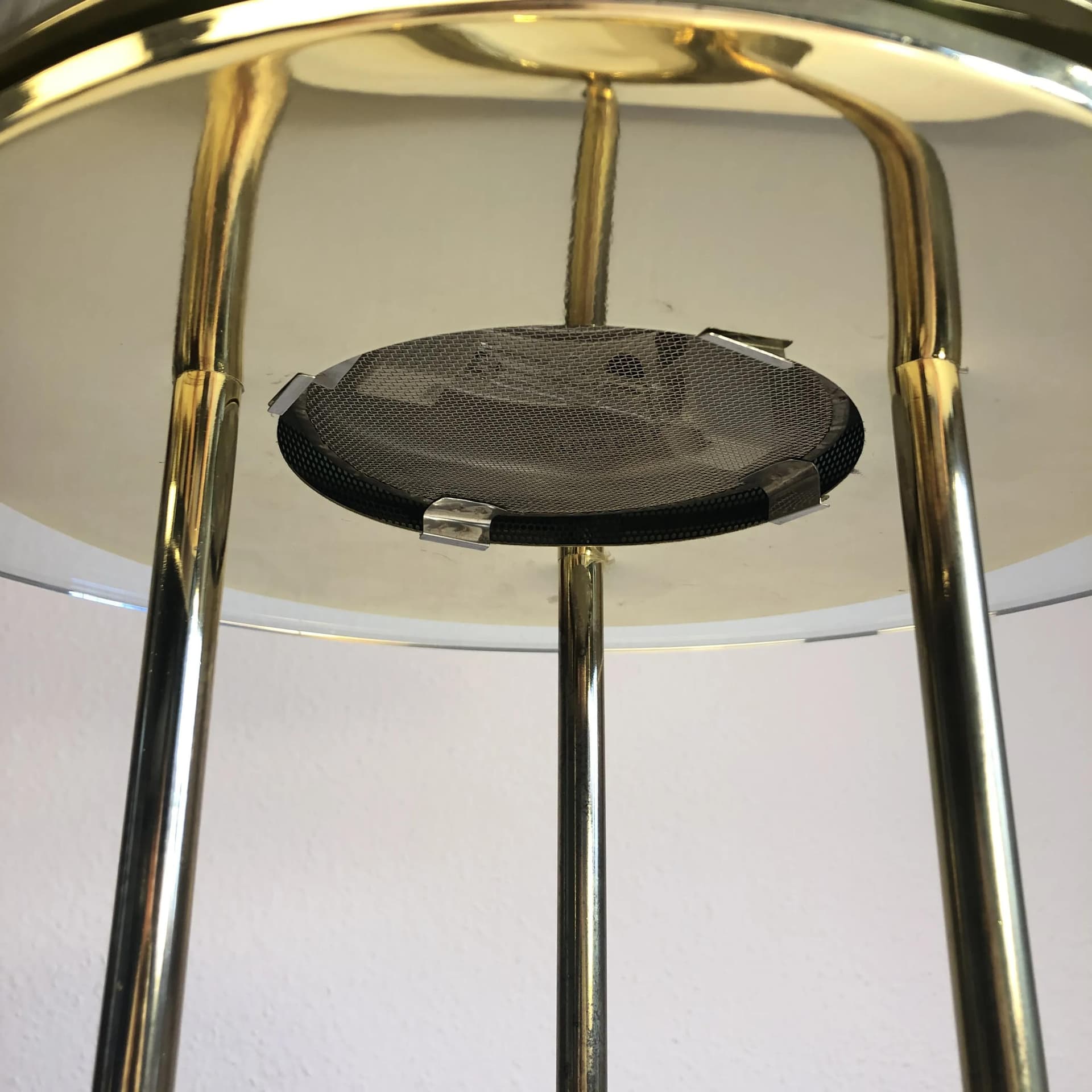 Lampa gabinetowa, mosiądz złoty, szkło, Niemcy, lata 80. - 32274