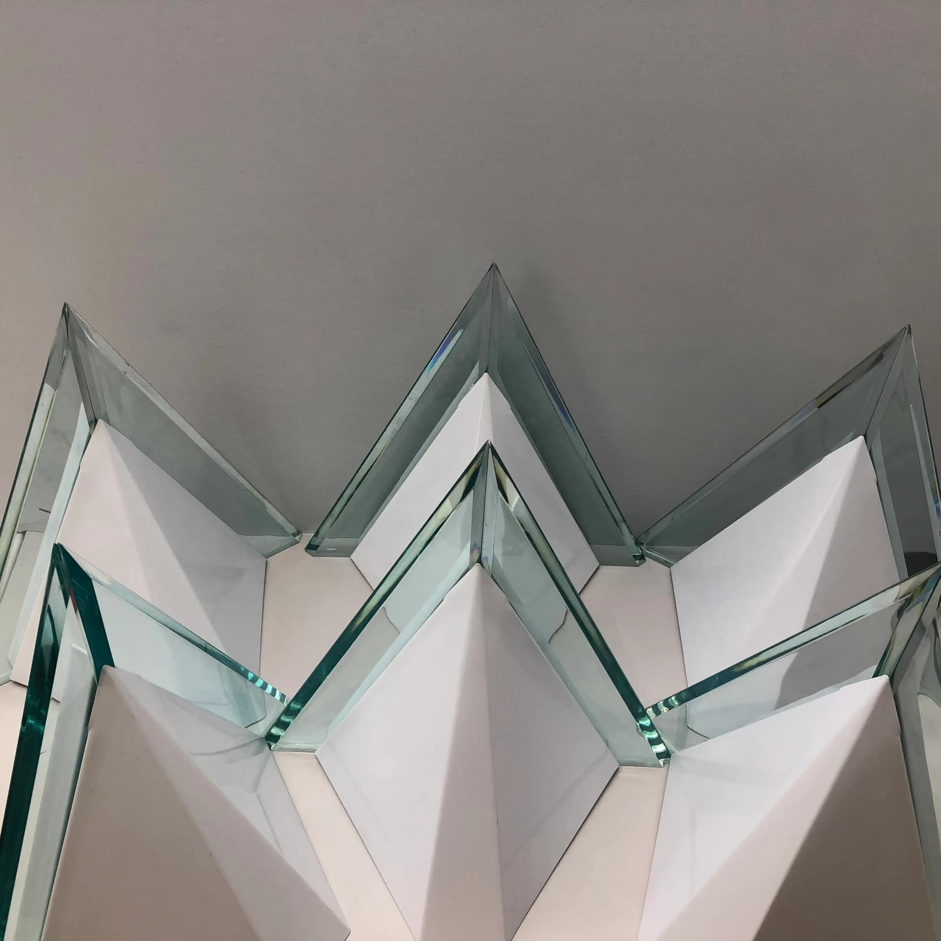 Para kinkietów, postmodernizm, stal biała, akryl transparentny, Niemcy, lata 90. - 32265