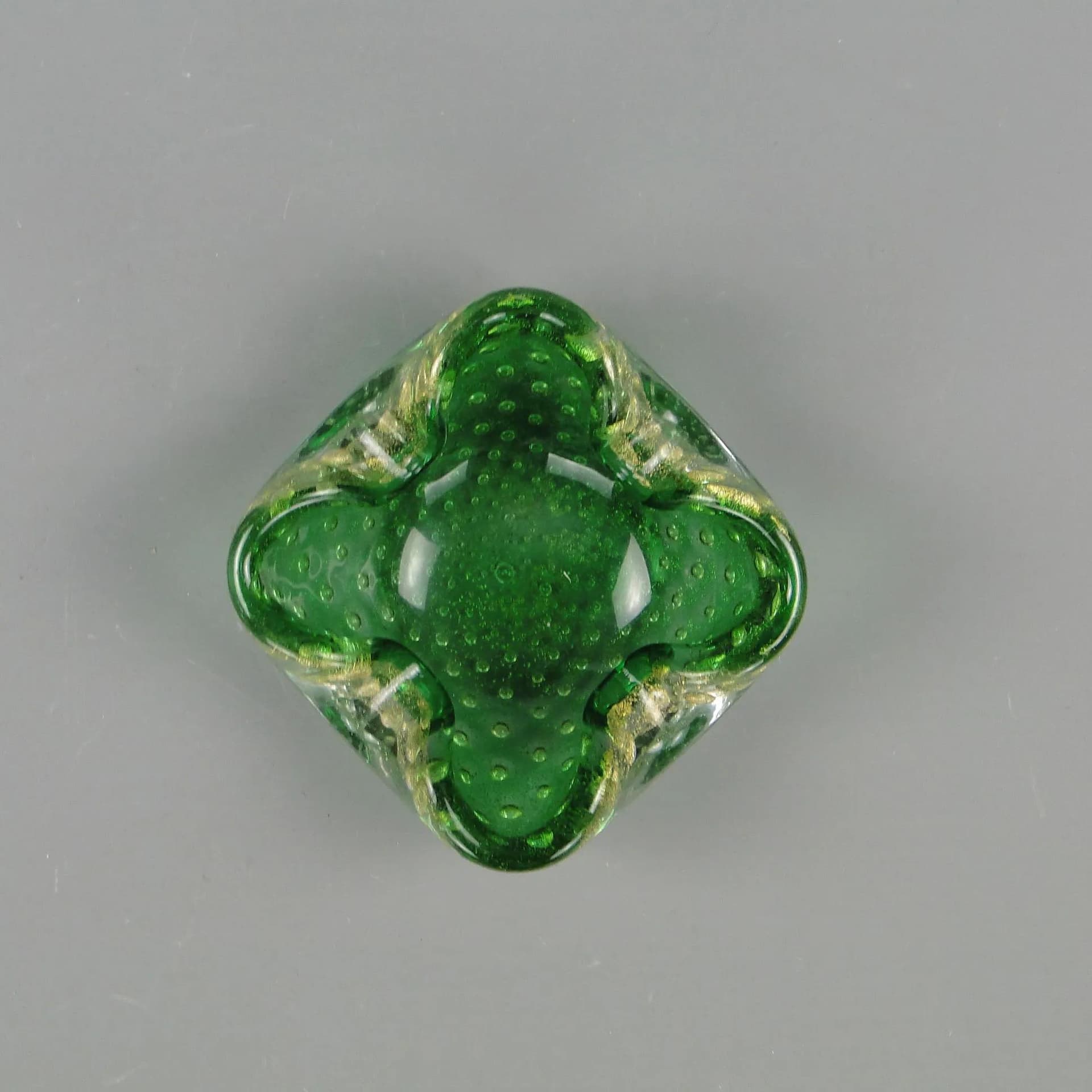 Bowl, green and gold glass, by E. Barovier, Barovier & Toso, Italy, 1930s - 32313