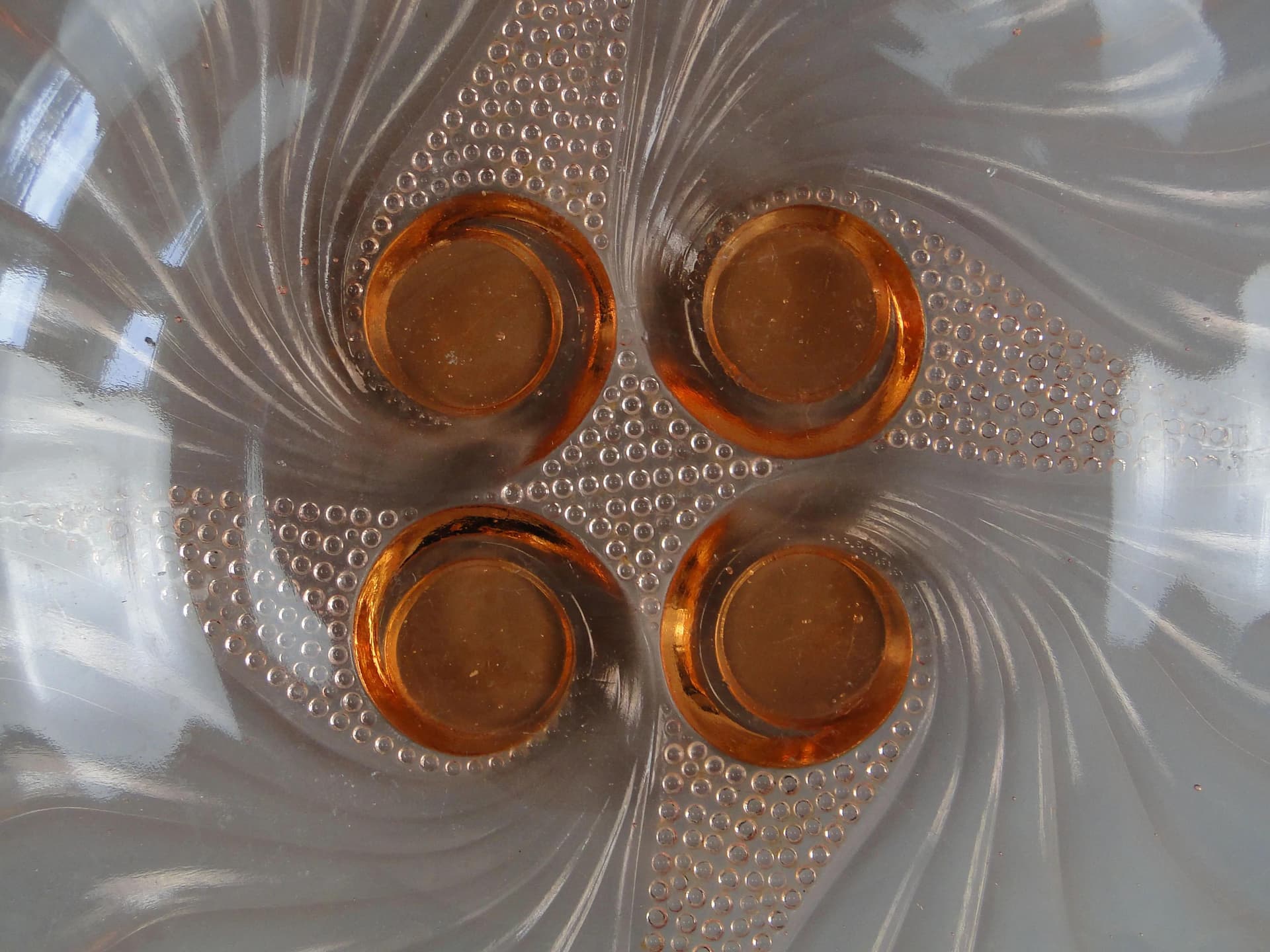 Decorative Bowl Art Deco, transparent glass, Val Lambert, Belgium, 1930s - 32296