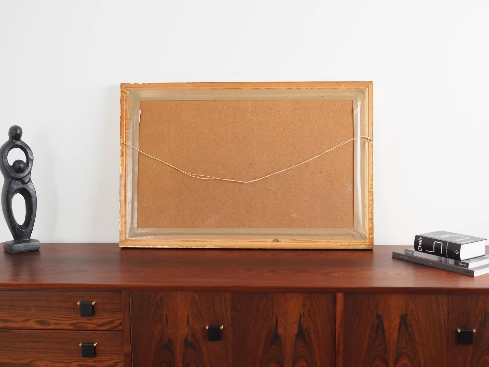 Obraz folkowy, multikolor, drewno, Skandynawia, lata 70. - 32383