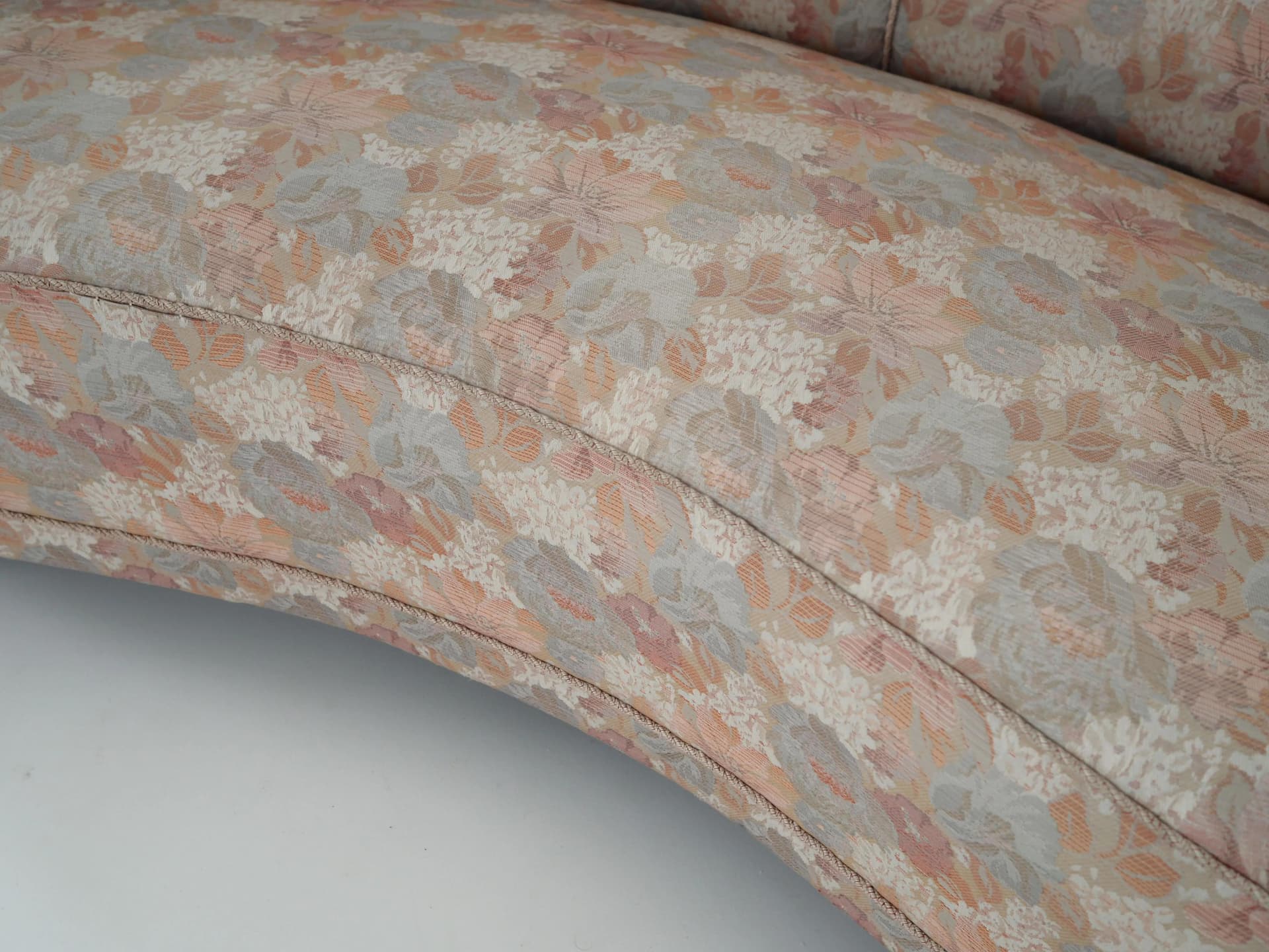 Sofa Banana, beż, żakard, buk, Dania, lata 70. - 32381