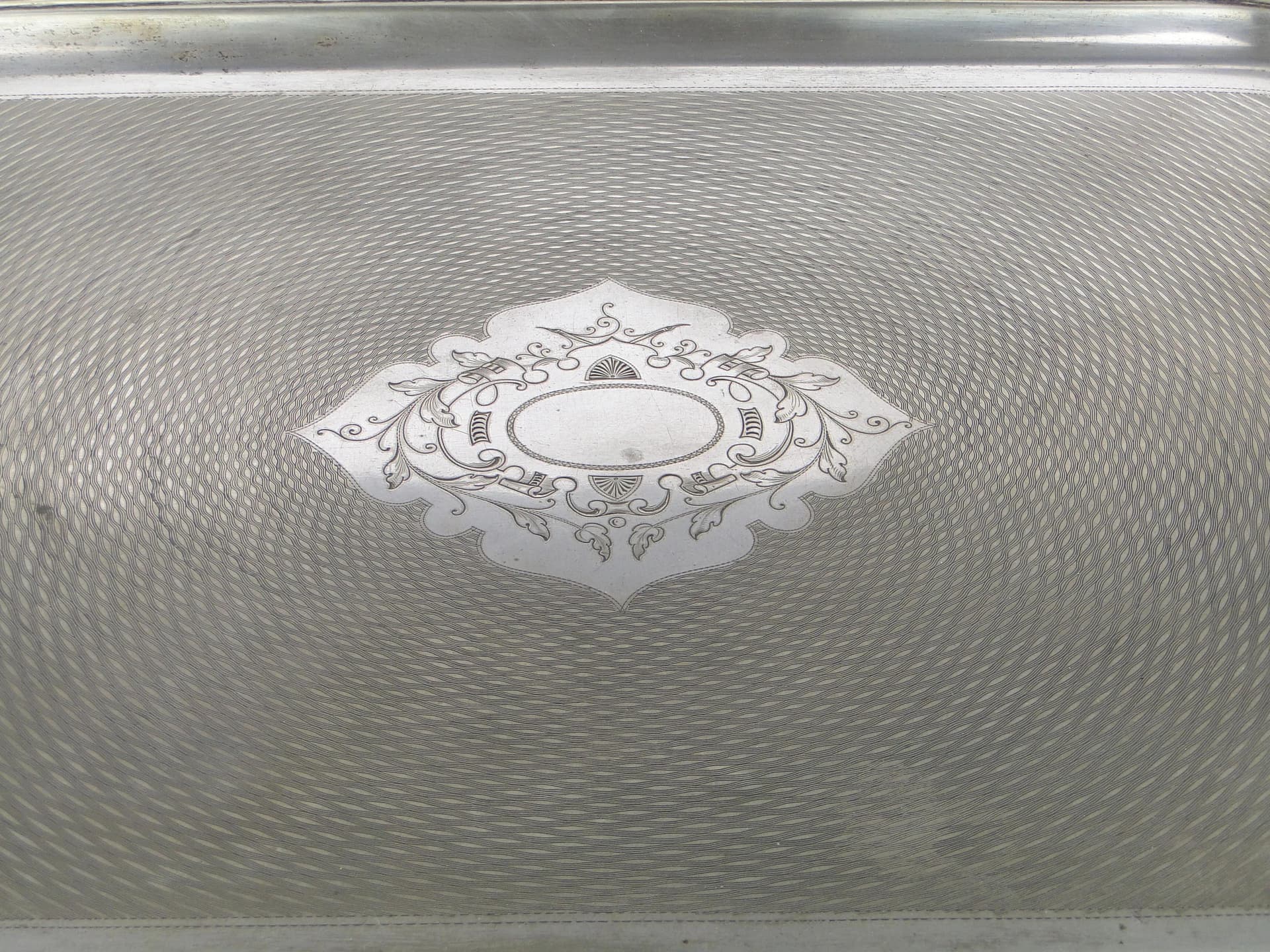 Taca serwisowa, srebrny, mosiądz platerowany srebrem, Wiedeń, Austria, przełom XIX i XX w. - 32282