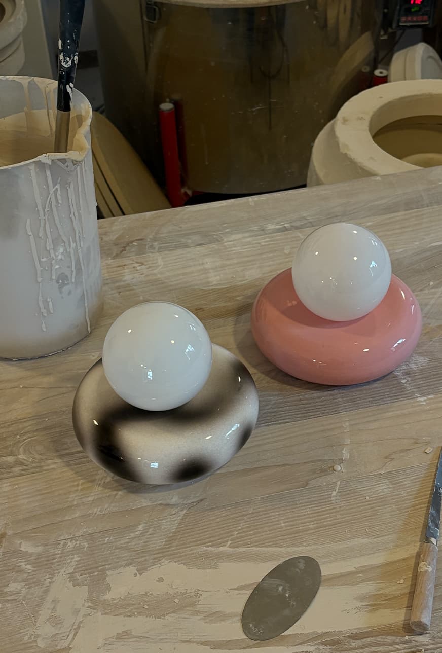 Kinkiet porcelanowy Neso biały i czarny, Nodi Studio - 3797