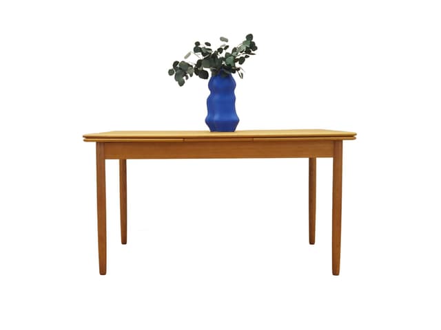 Stół, jesion jasnobrązowy, Dania, lata 70. - WYMIARY