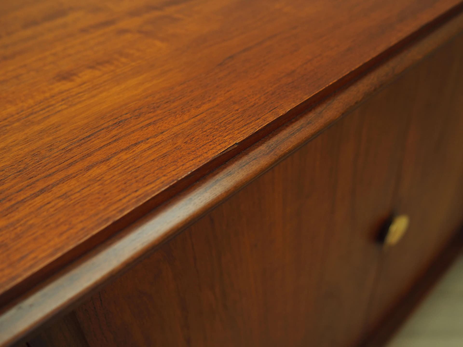 Sideboard, brązowy, teak, metal czarny, Dania, lata 70. - 32630