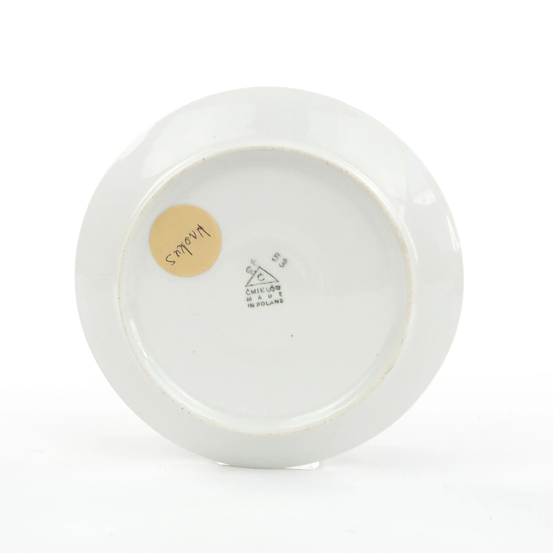 Zielony porcelanowy spodek Krokus, proj. W. Potacki dla Ćmielowa, Polska, lata 60. - 32519