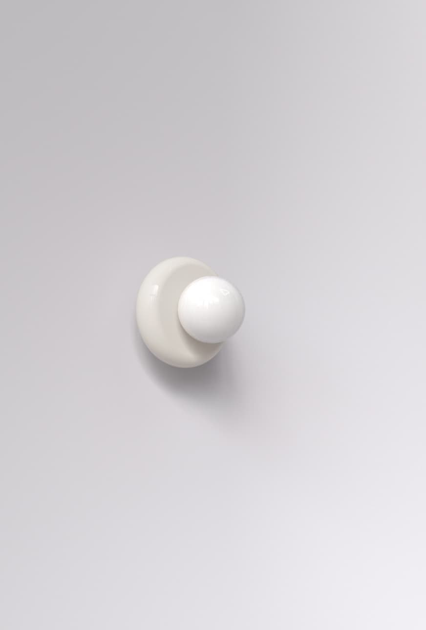 Kinkiet porcelanowy Neso biały, Nodi Studio