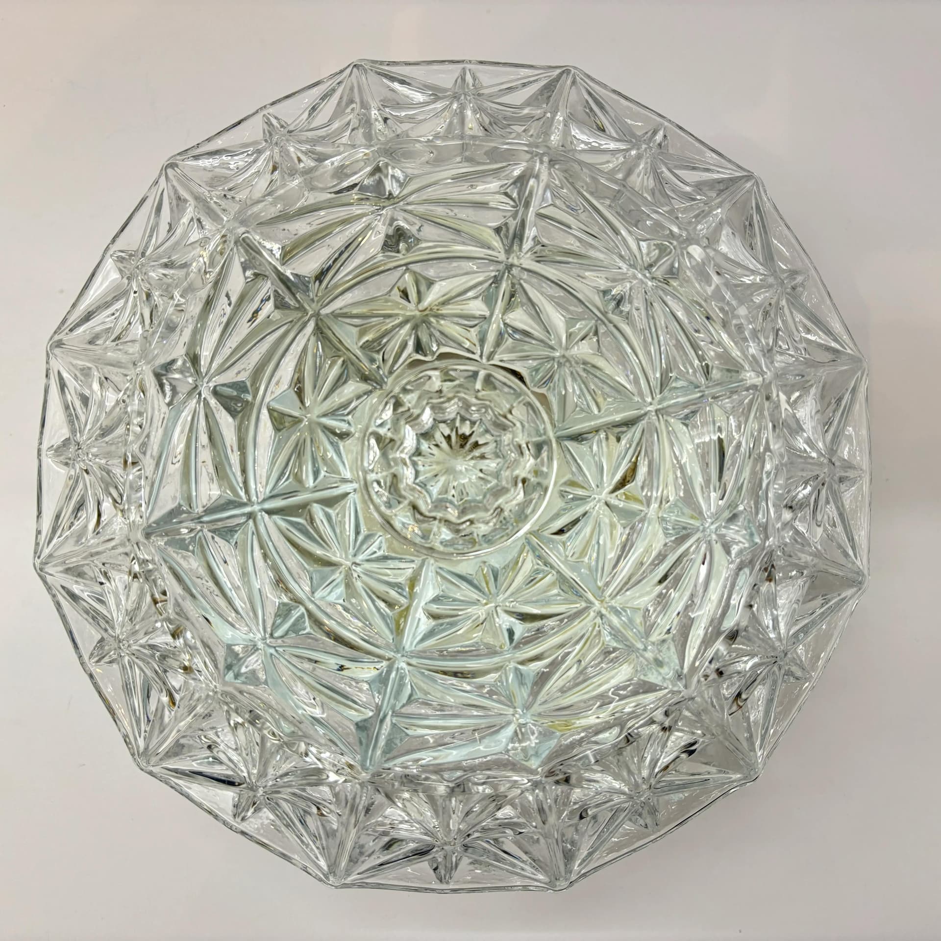 Transparent Geometric Glass Wall or Ceiling Lamp, Germany, 1980s - 32405