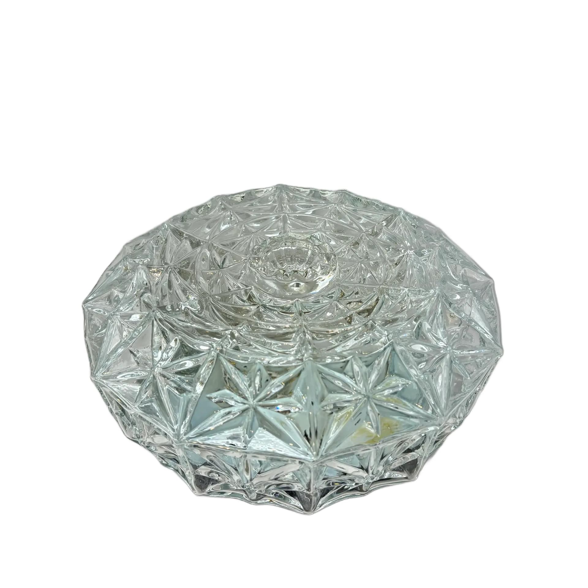 Transparent Geometric Glass Wall or Ceiling Lamp, Germany, 1980s