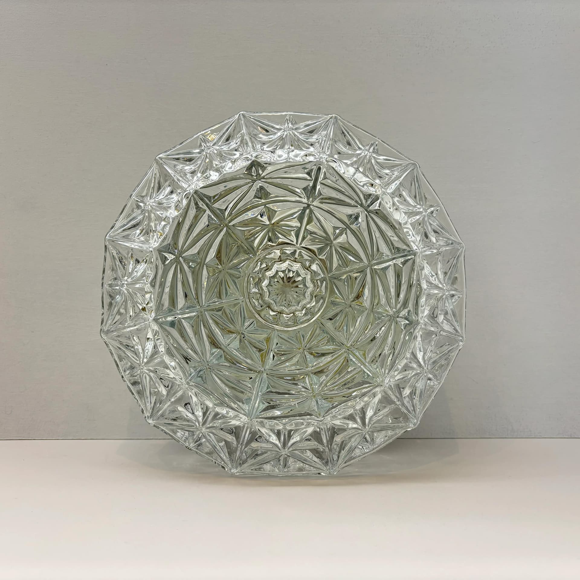 Transparent Geometric Glass Wall or Ceiling Lamp, Germany, 1980s - 32404