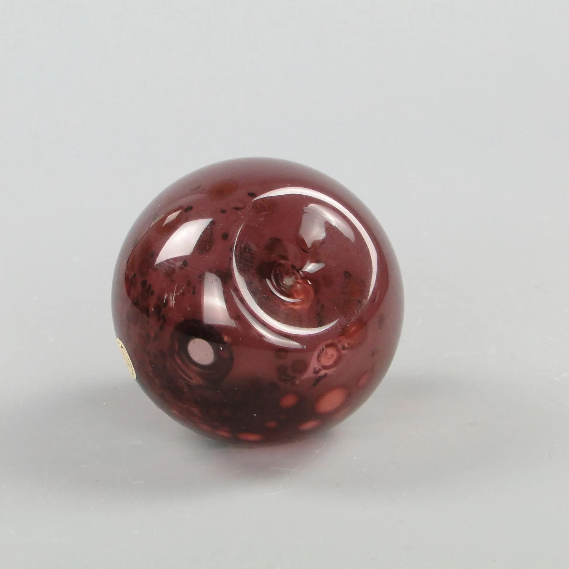 Vase pop art, maroon glass, Durynek & Krannich, Germany, 1960s. - 32505