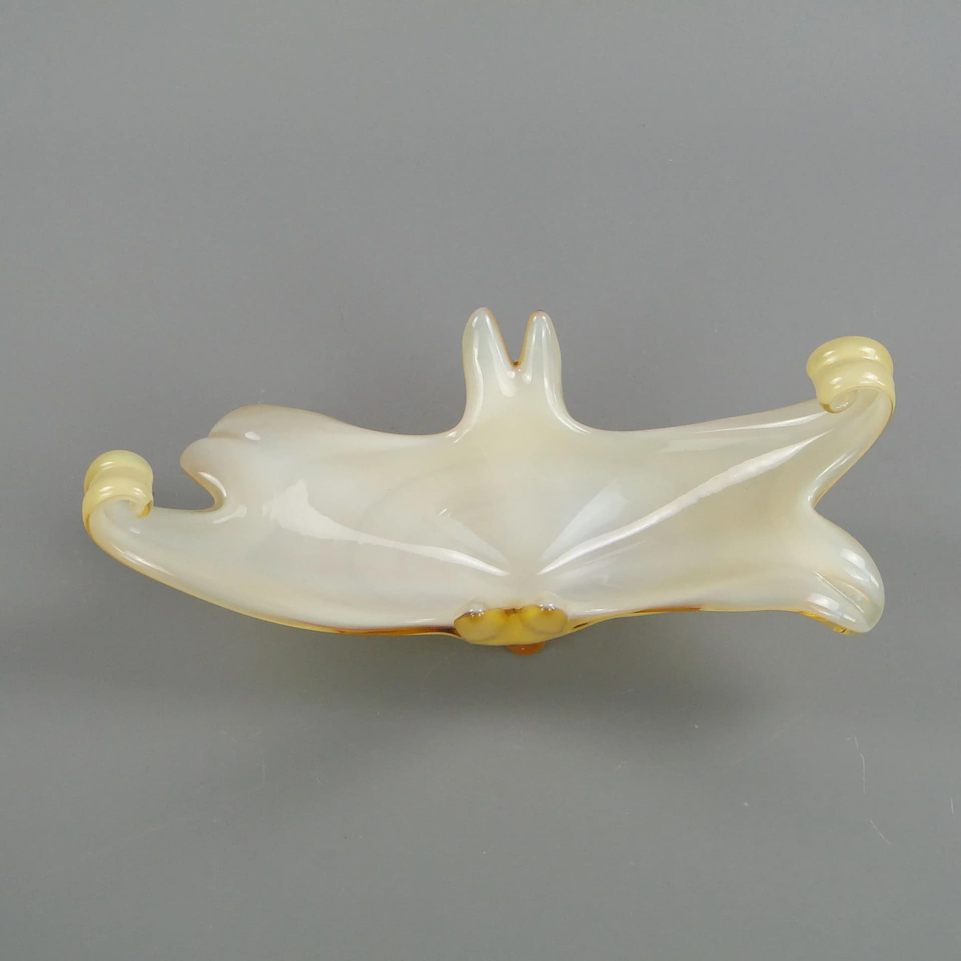 Centerpiece Mandruzatto, golden crystal glass, Murano, Italy, 1950s - 32494