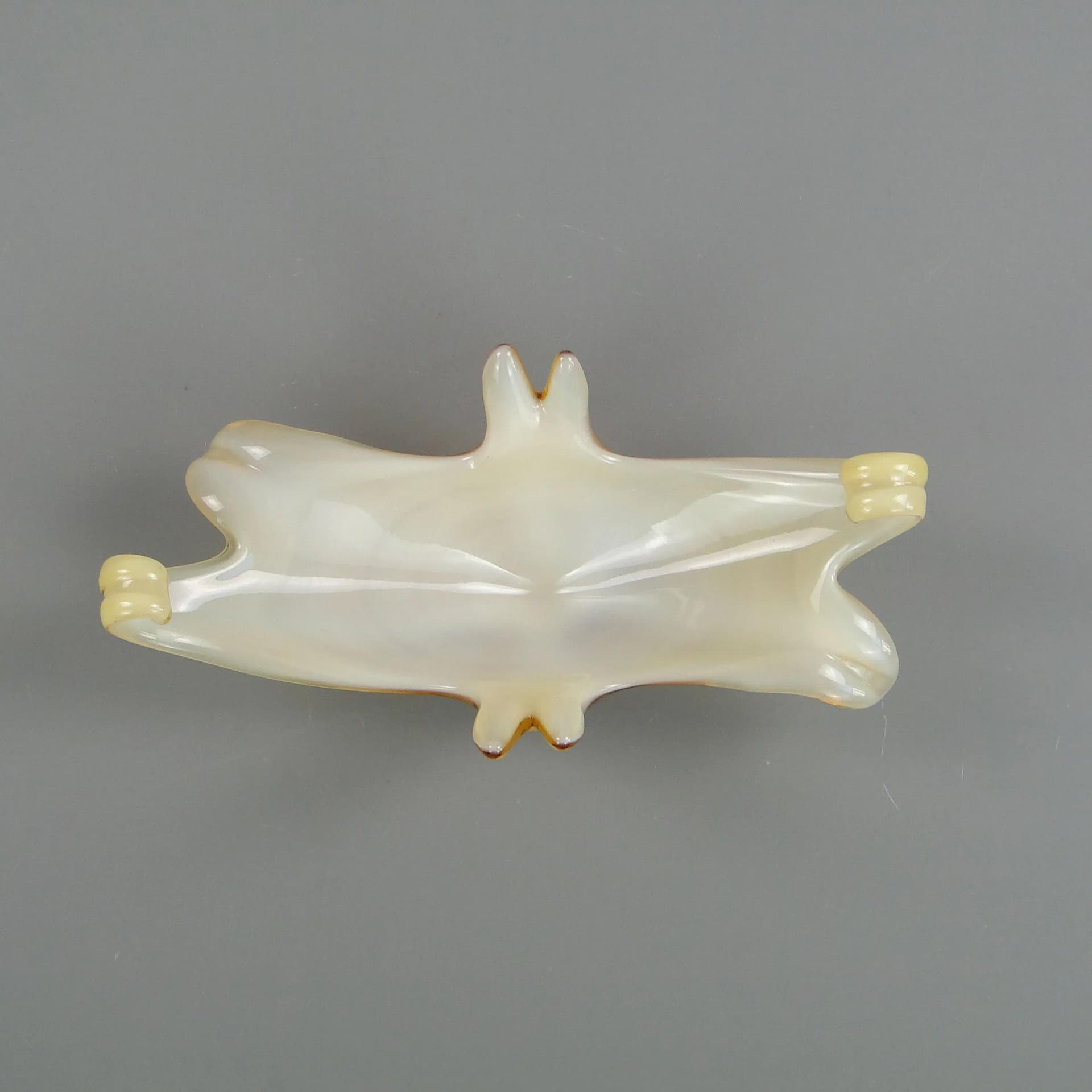 Centerpiece Mandruzatto, golden crystal glass, Murano, Italy, 1950s - 32498