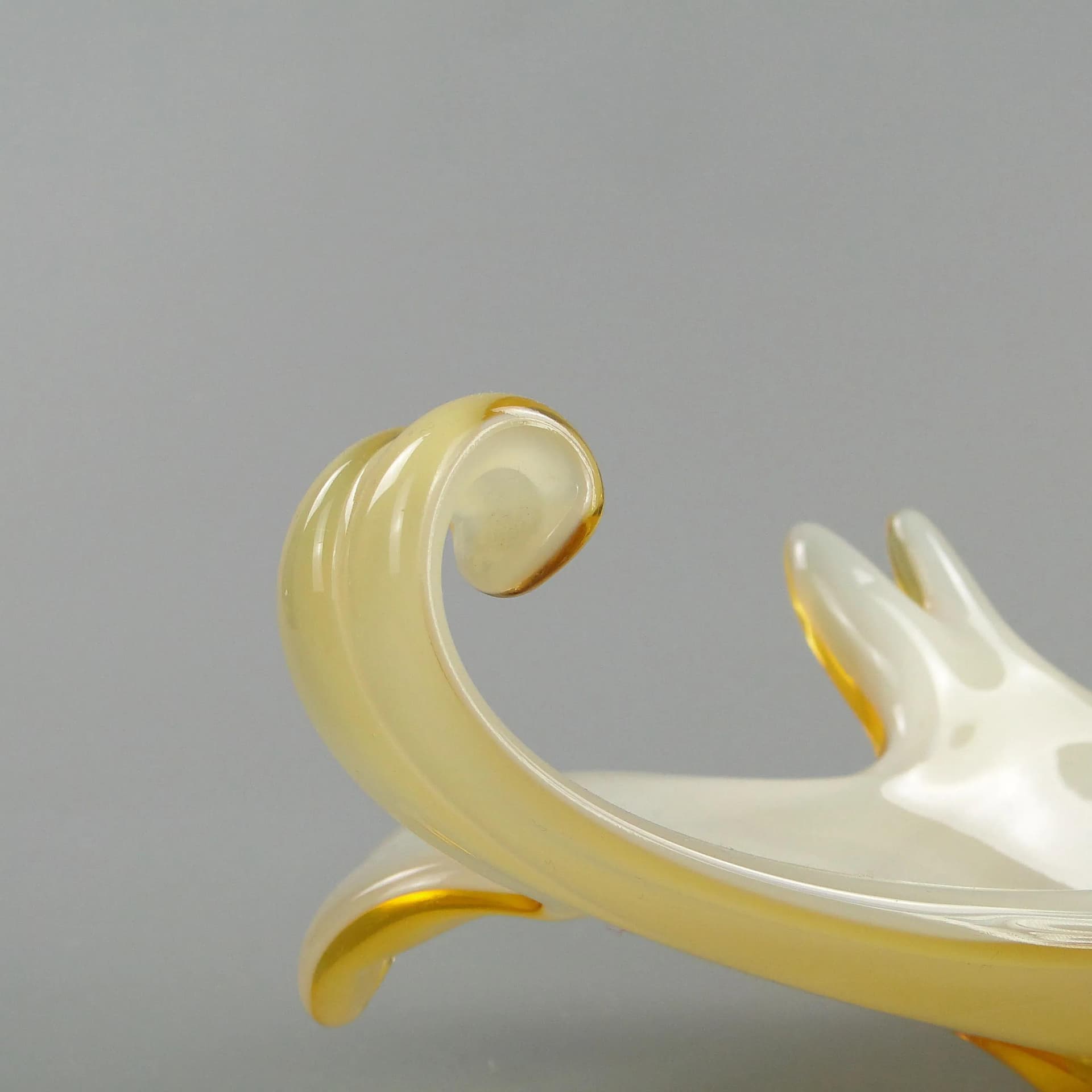 Centerpiece Mandruzatto, golden crystal glass, Murano, Italy, 1950s - 32496