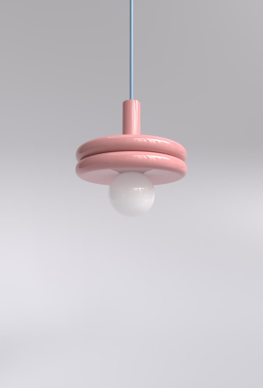 Lampa porcelanowa Venus różowy, Nodi Studio - 3802