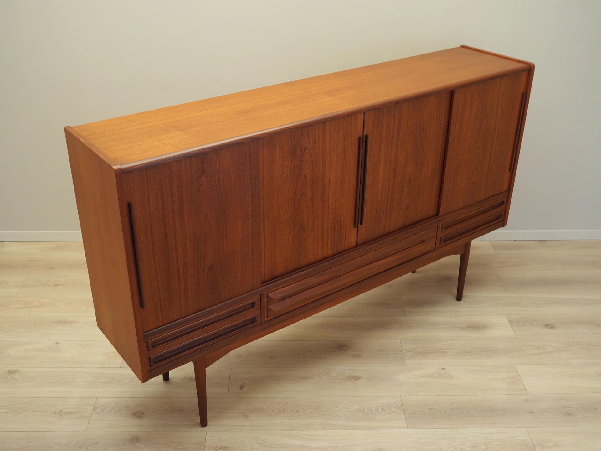 Highboard, teak brązowy, Dania, lata 60. - 32544