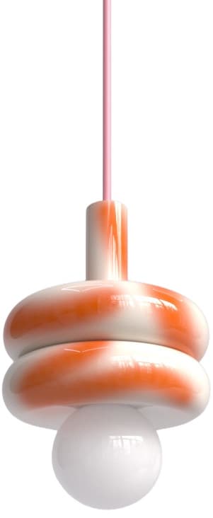 Lampa porcelanowa Venus biały i pomarańczowy, Nodi Studio