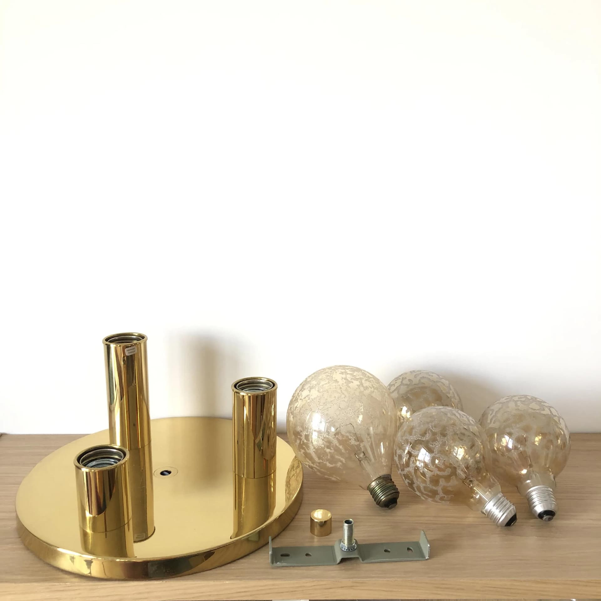 Plafon, złocona stal mosiądz, Helestra, Niemcy, lata 80. - 32661