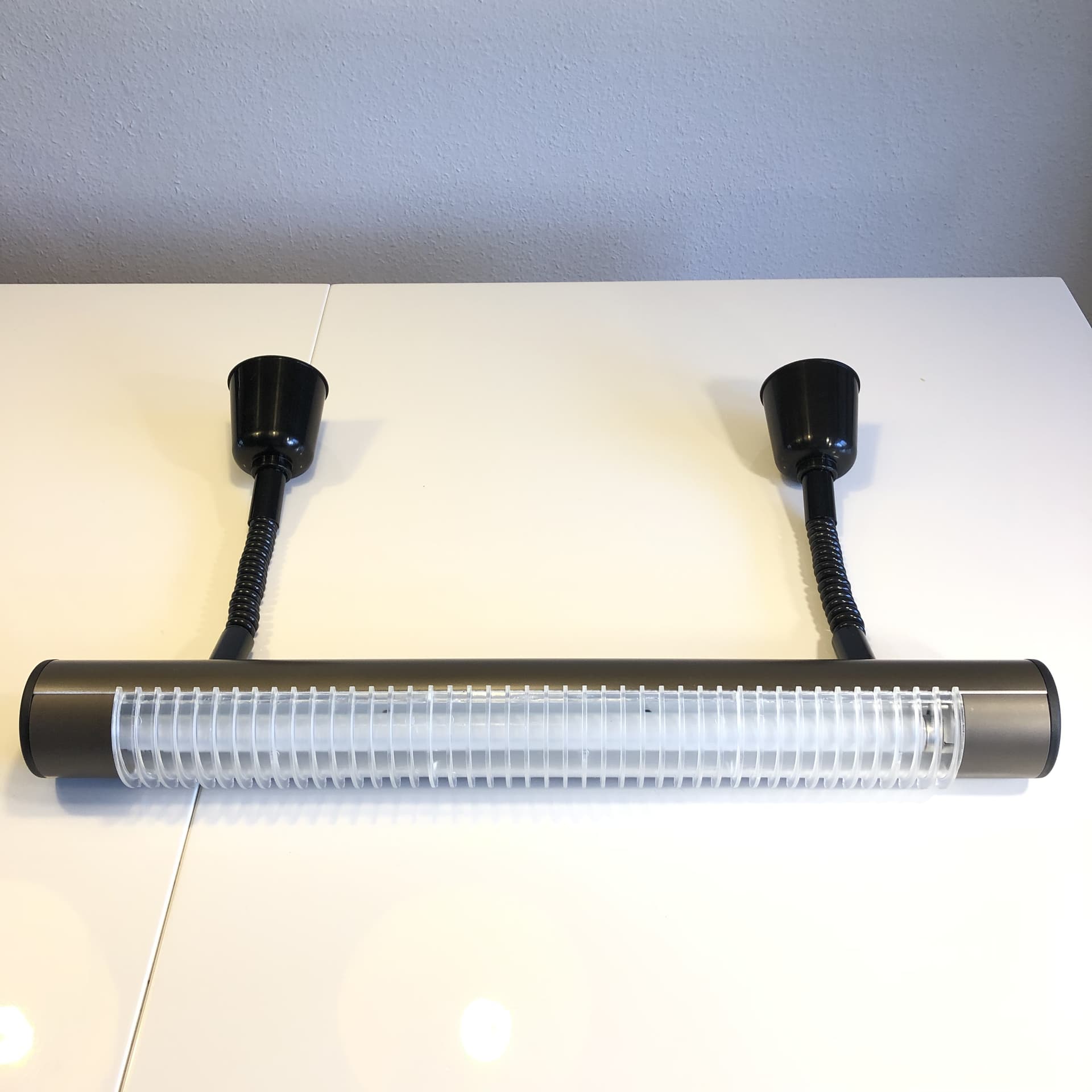 Grey Modernist Aluminum Ceiling Lamp, Germany, 1980s - 32655