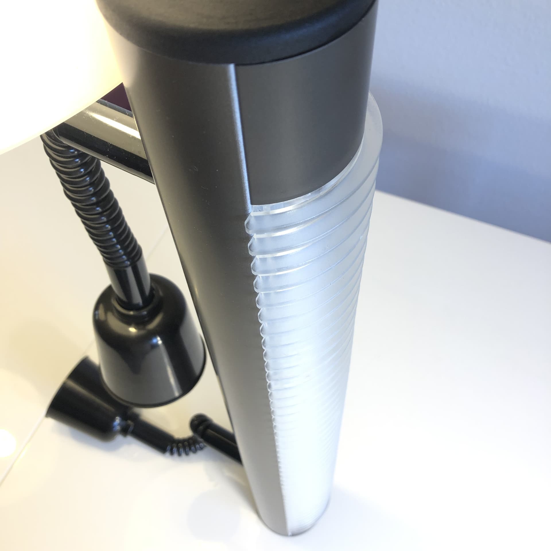 Grey Modernist Aluminum Ceiling Lamp, Germany, 1980s - 32656