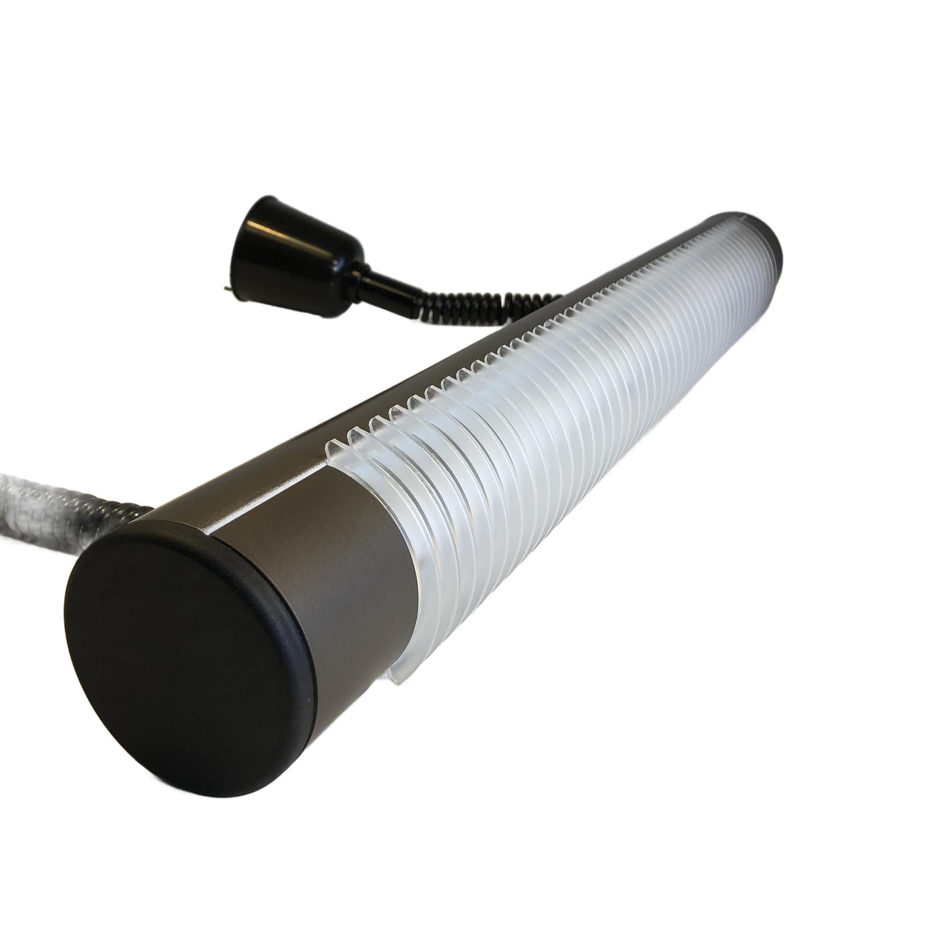 Grey Modernist Aluminum Ceiling Lamp, Germany, 1980s