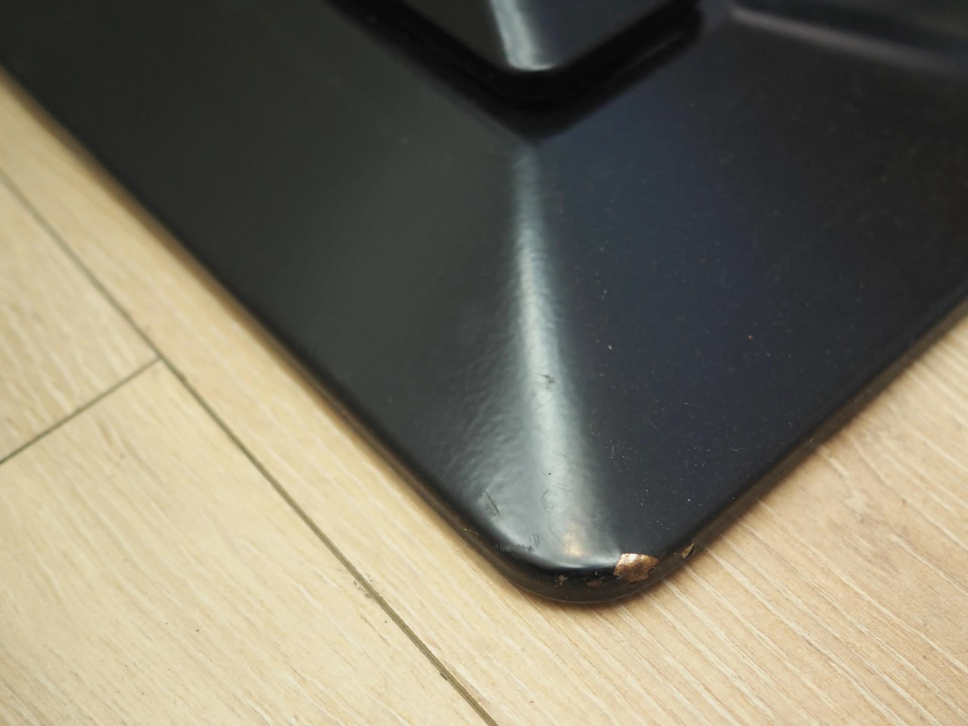 Floor Lamp, Minimalism, Black Metal, Glass, Italy, 1970s - 32736