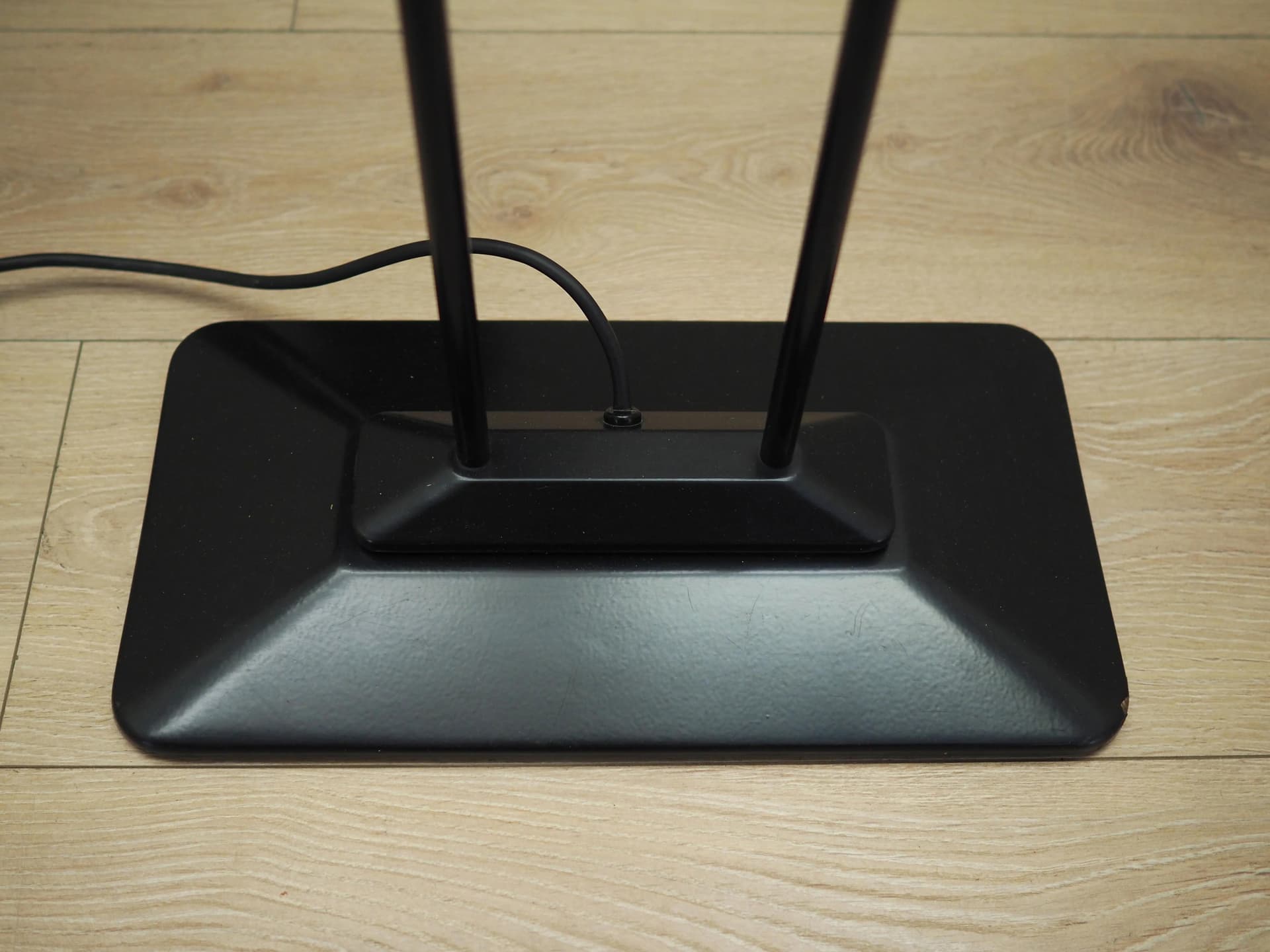 Floor Lamp, Minimalism, Black Metal, Glass, Italy, 1970s - 32734