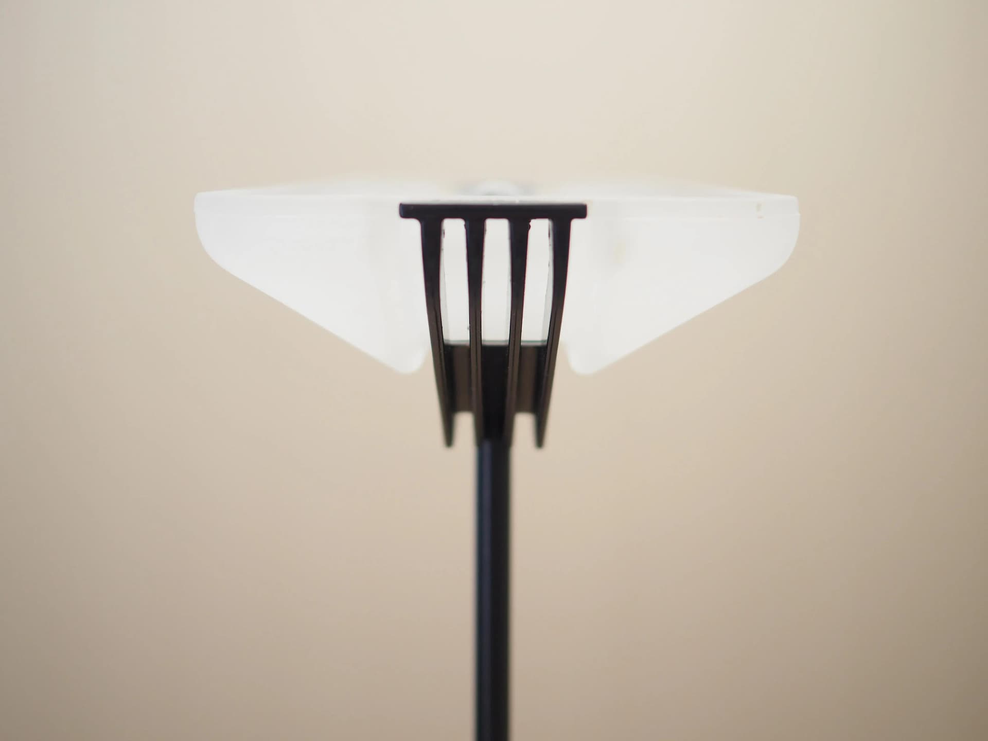 Floor Lamp, Minimalism, Black Metal, Glass, Italy, 1970s - 32732