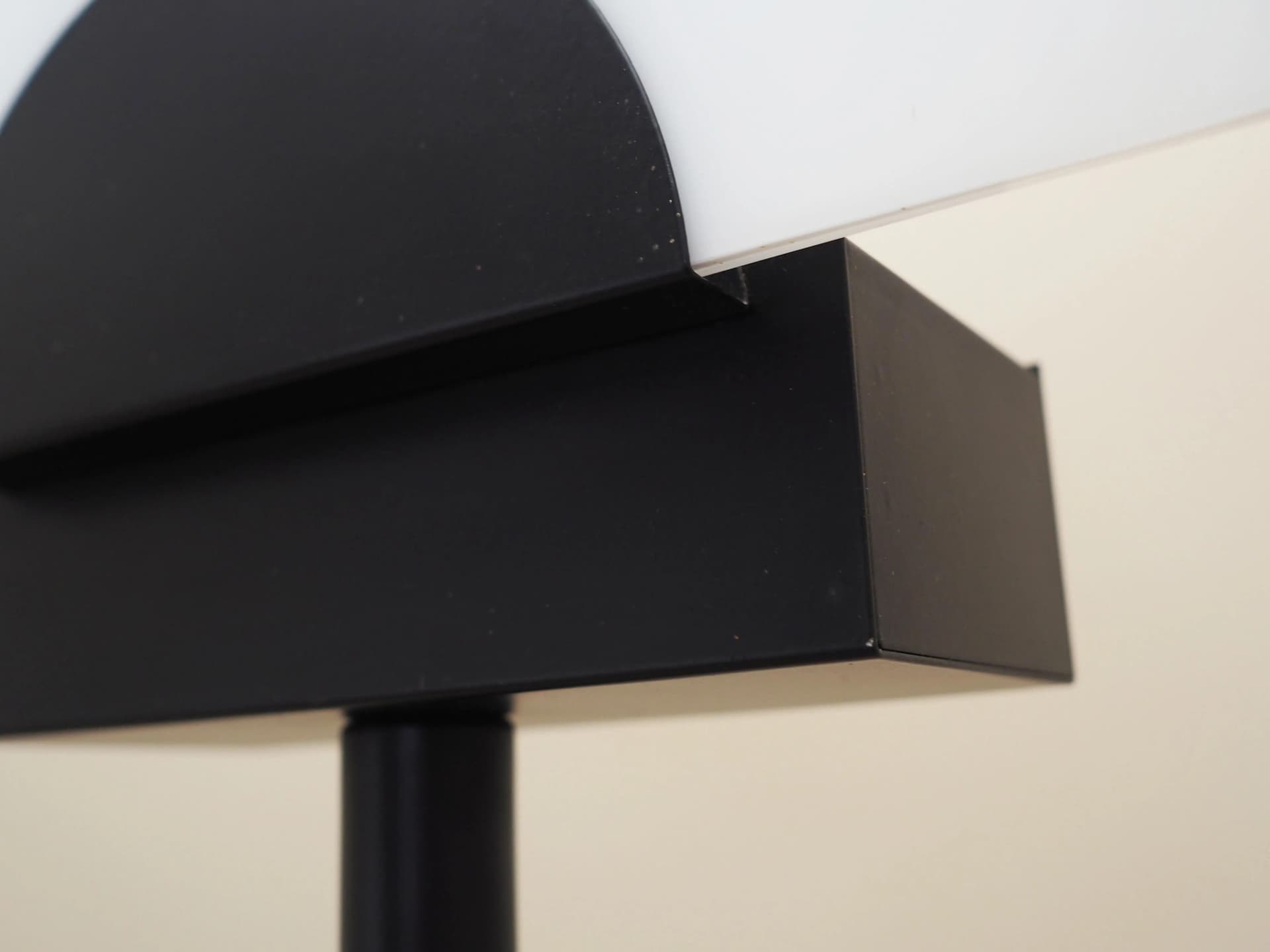 Floor lamp, black, metal, glass, Italy, 1970s - 32725