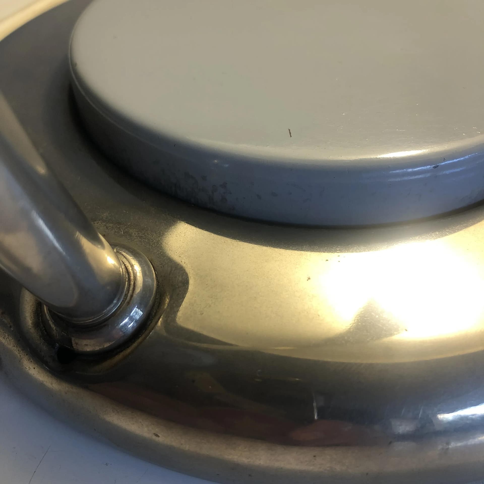 Industrial Desk Lamp, grey, chromed and enameled steel, Germany, 1970s - 32797