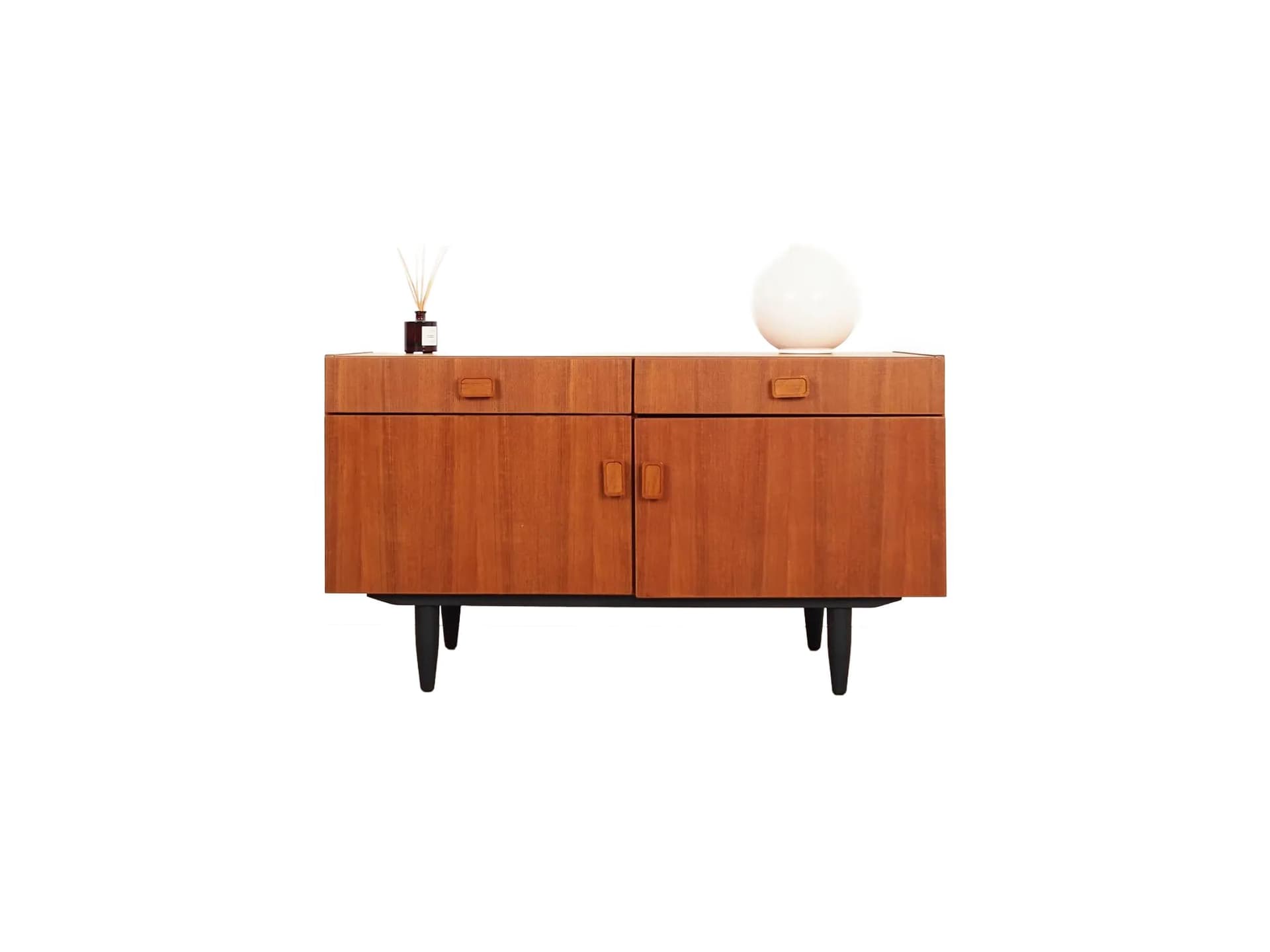 Szafka, teak pomarańczowy, Denka, Dania, lata 70.