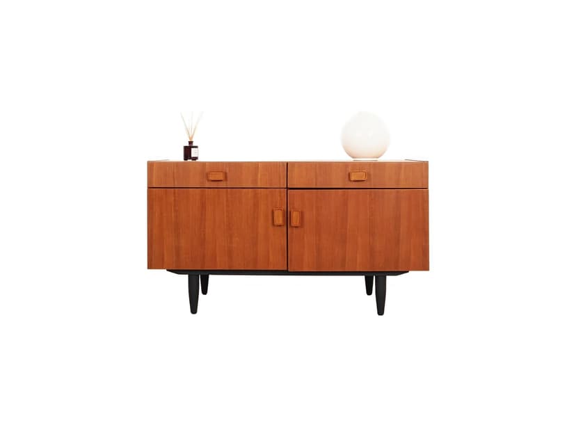 Szafka, teak pomarańczowy, Denka, Dania, lata 70.