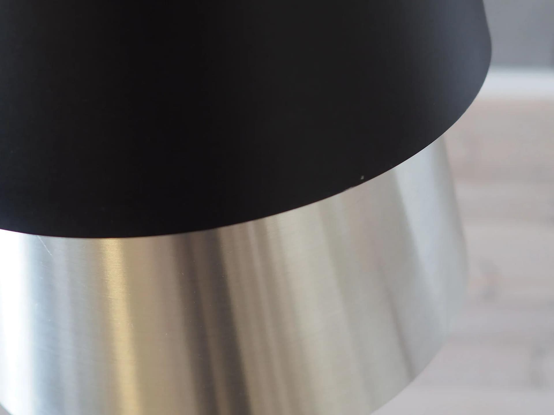 Pendant lamp Corona, silver black metal, by J. Hammerborg, Fog & Mørup, Denmark, 1960s. - 32704