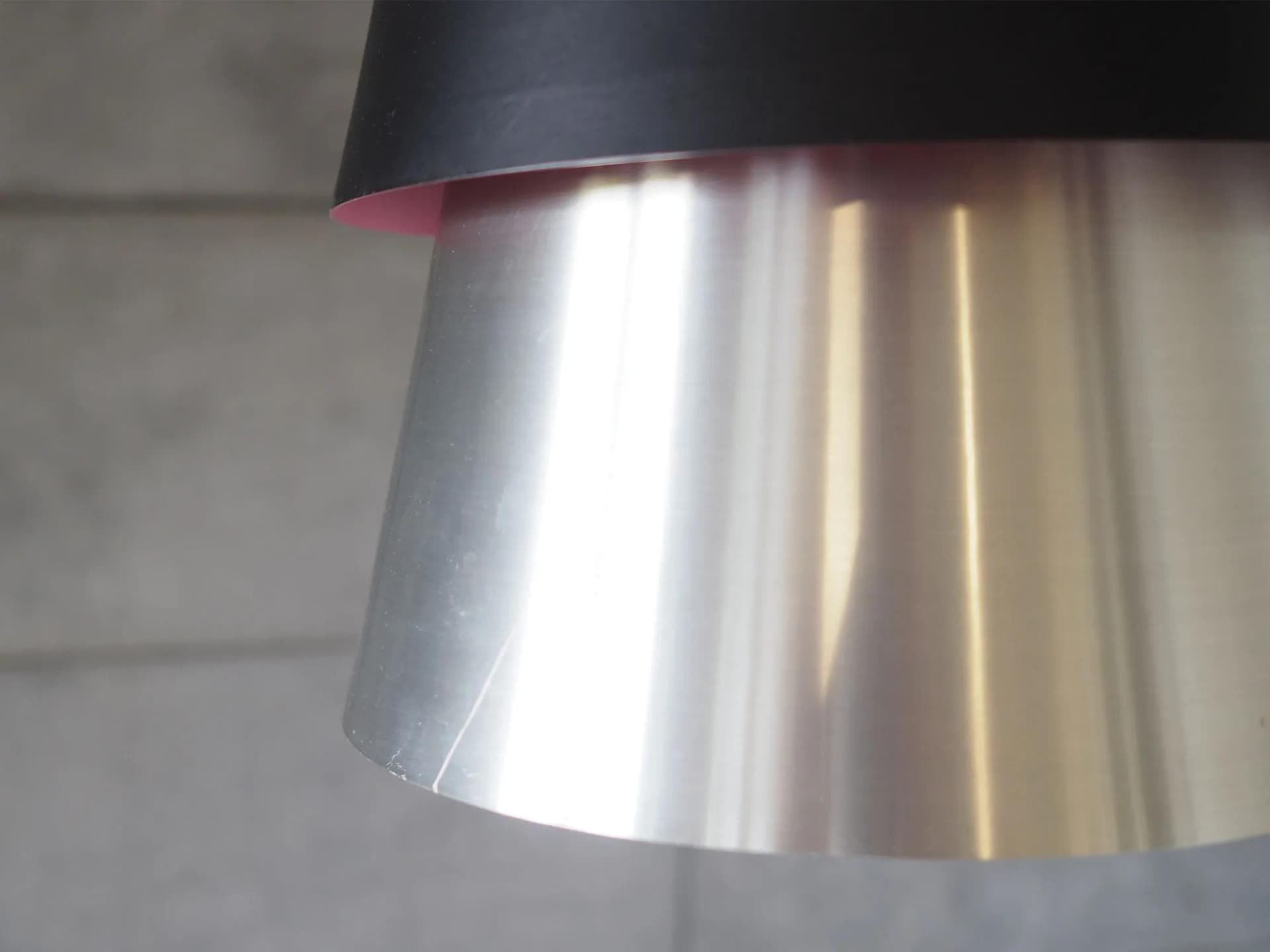 Pendant lamp Corona, silver black metal, by J. Hammerborg, Fog & Mørup, Denmark, 1960s. - 32707