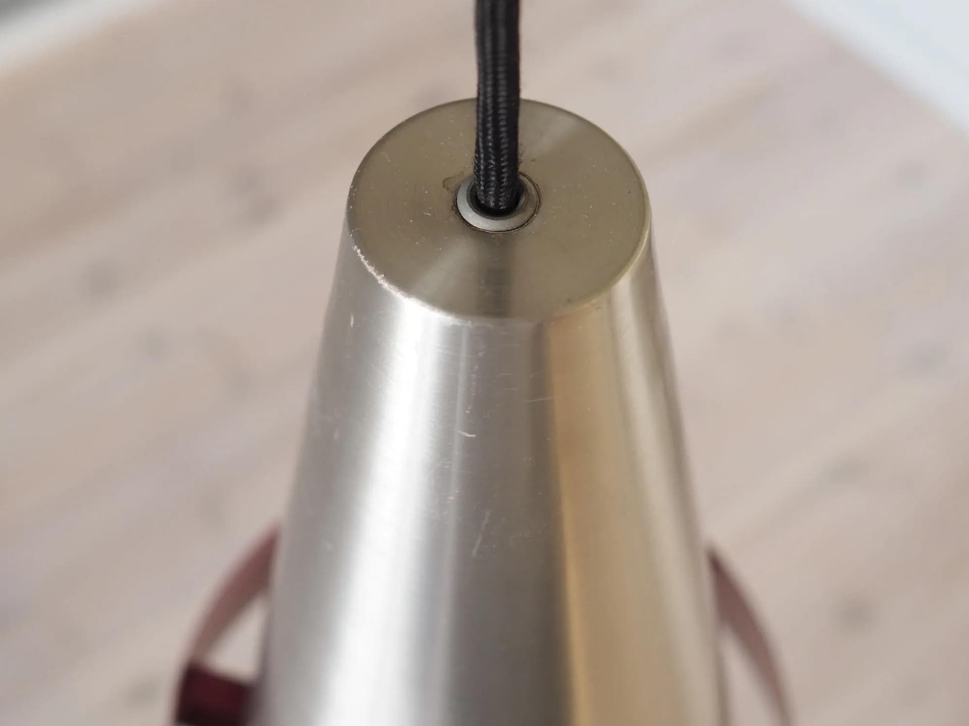 Pendant lamp Corona, silver black metal, by J. Hammerborg, Fog & Mørup, Denmark, 1960s. - 32705