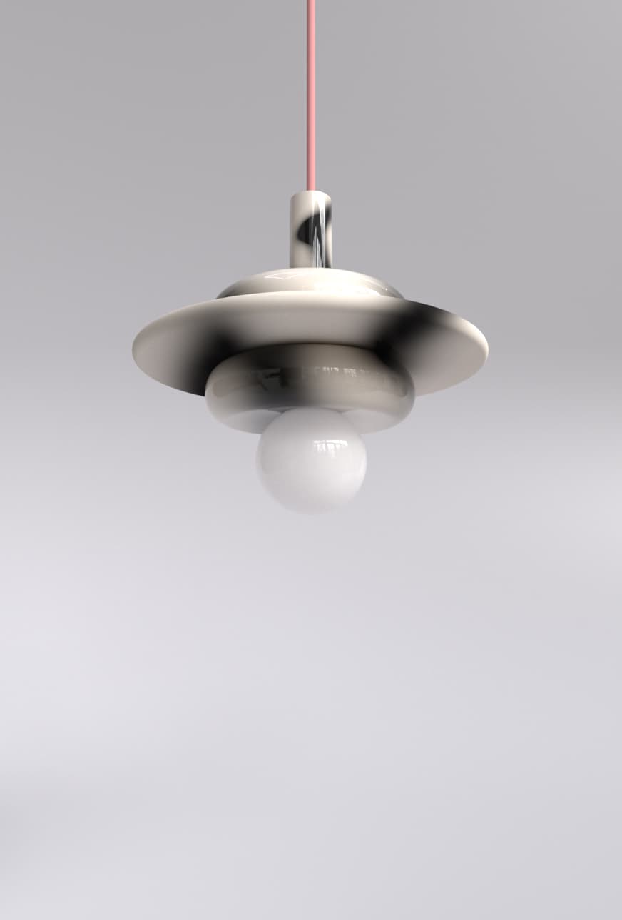 Lampa porcelanowa Venus biały i czarny, Nodi Studio - 3806