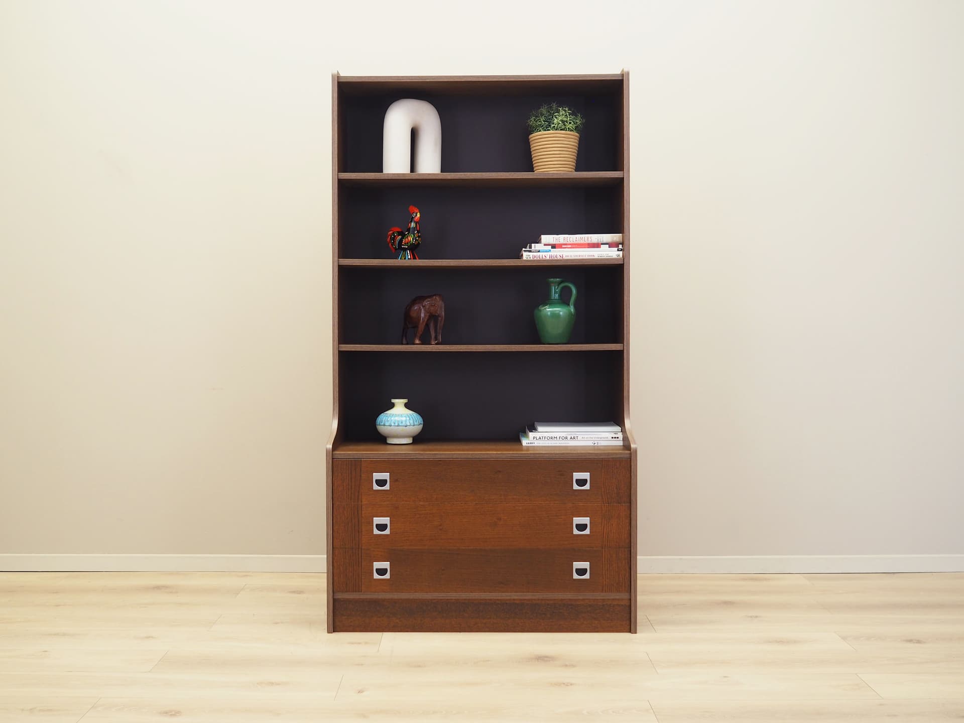 Bookcase, brown oak, Denmark, 1970s - 64029