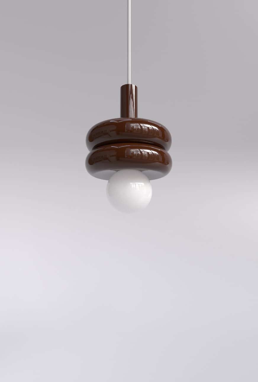 Lampa porcelanowa Venus brązowy, Nodi Studio - 3808