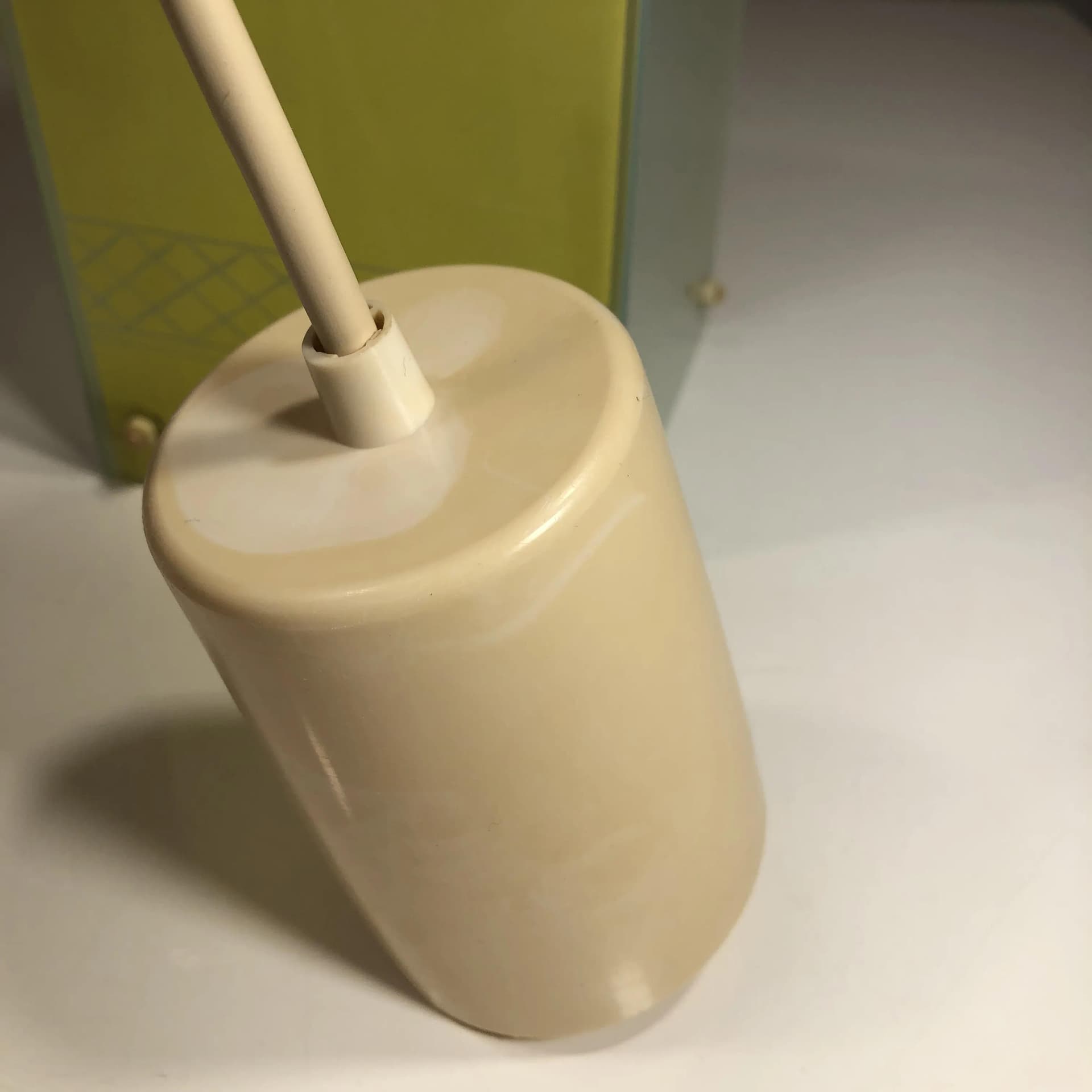 Lampa wisząca, szkło ivory white, Strangfeld&Gregor Radeberg, Niemcy, lata 60. - 32973