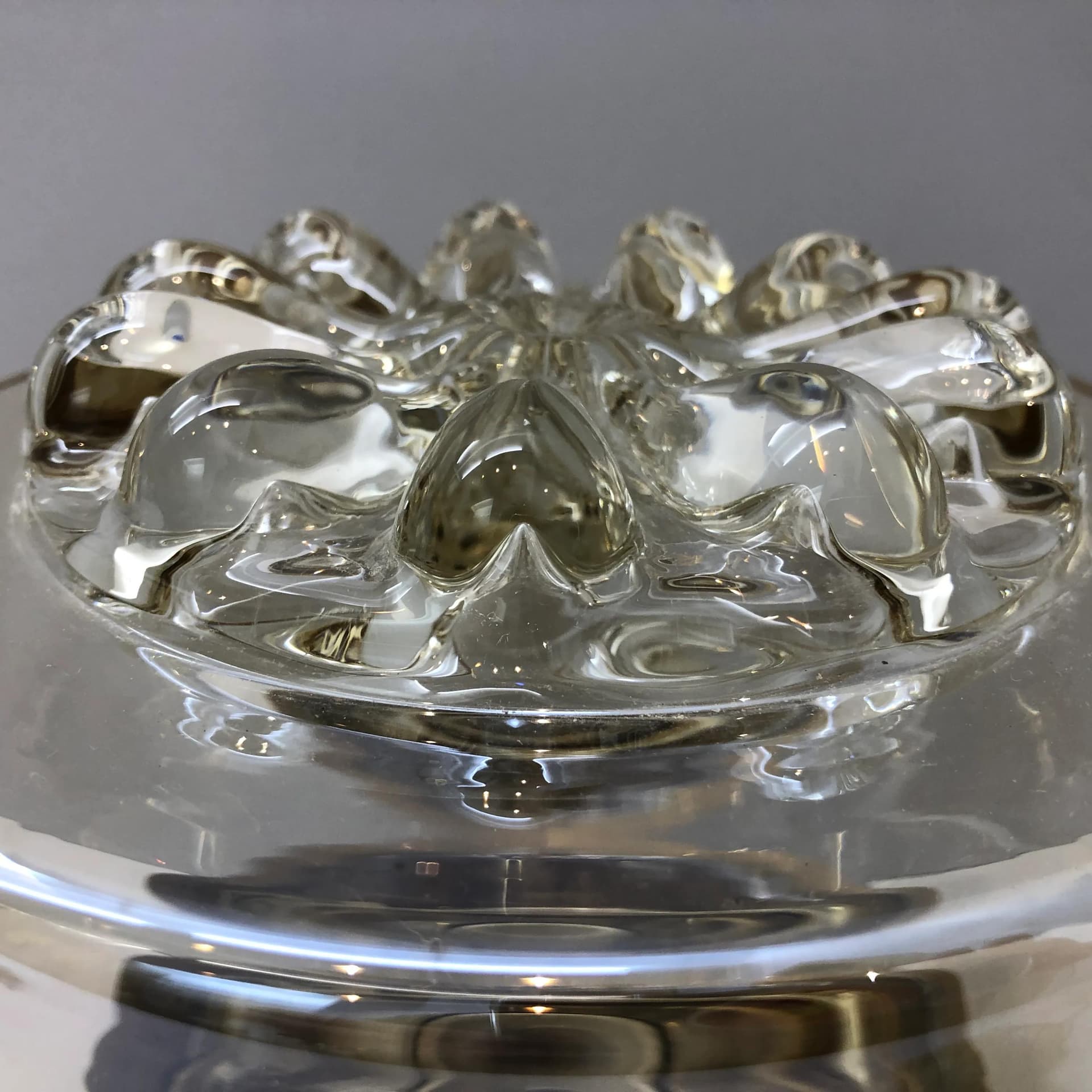 Kinkiet, złocony metal, szkło miodowe, RZB, Niemcy, lata 70. - 32953