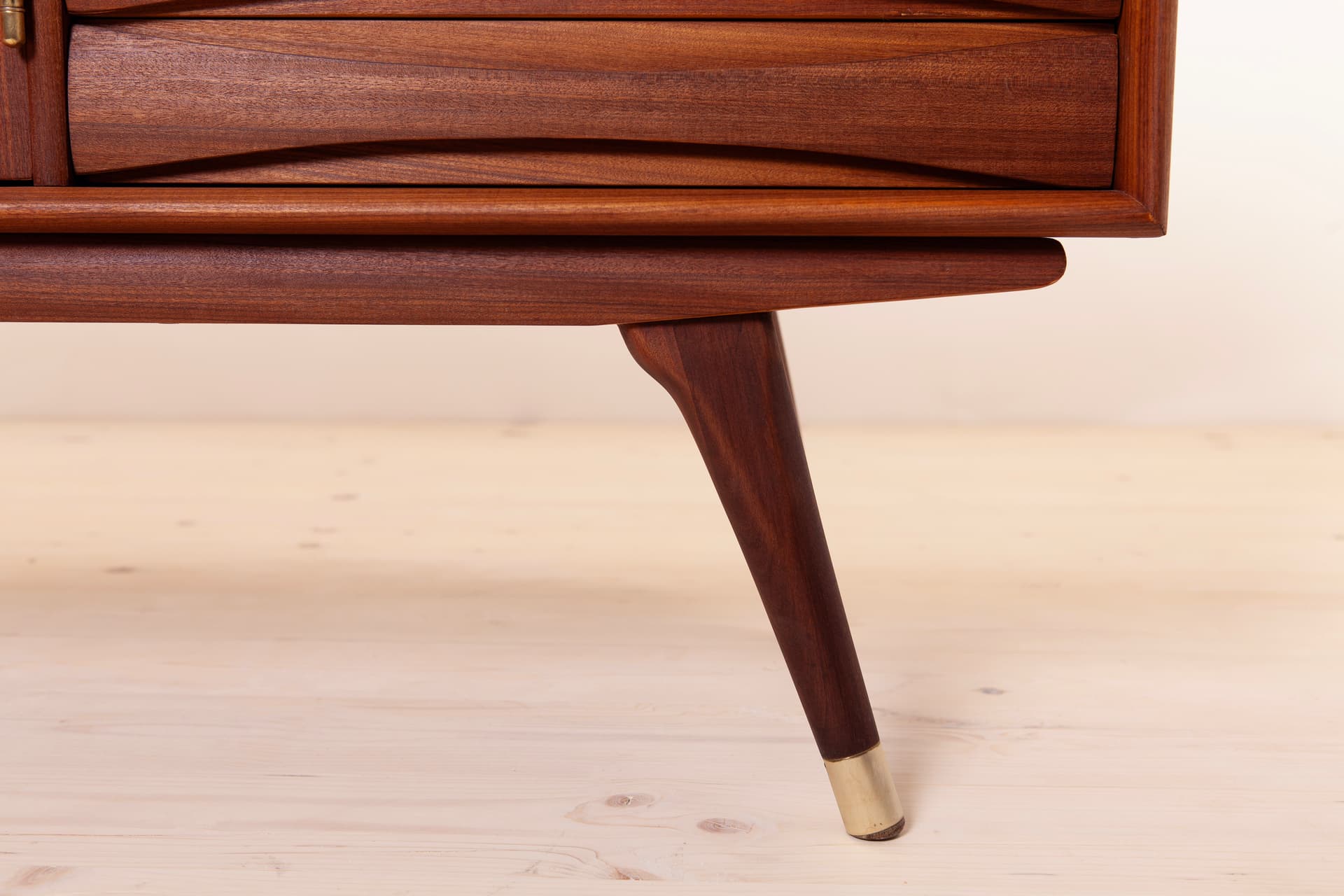 Sideboard, brown teak, by S. Andersen, Norway, 1960s. - 3816