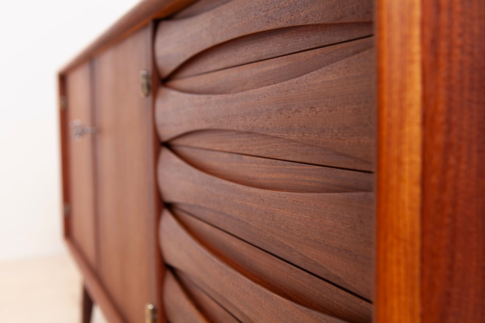 Sideboard, brown teak, by S. Andersen, Norway, 1960s. - 3815
