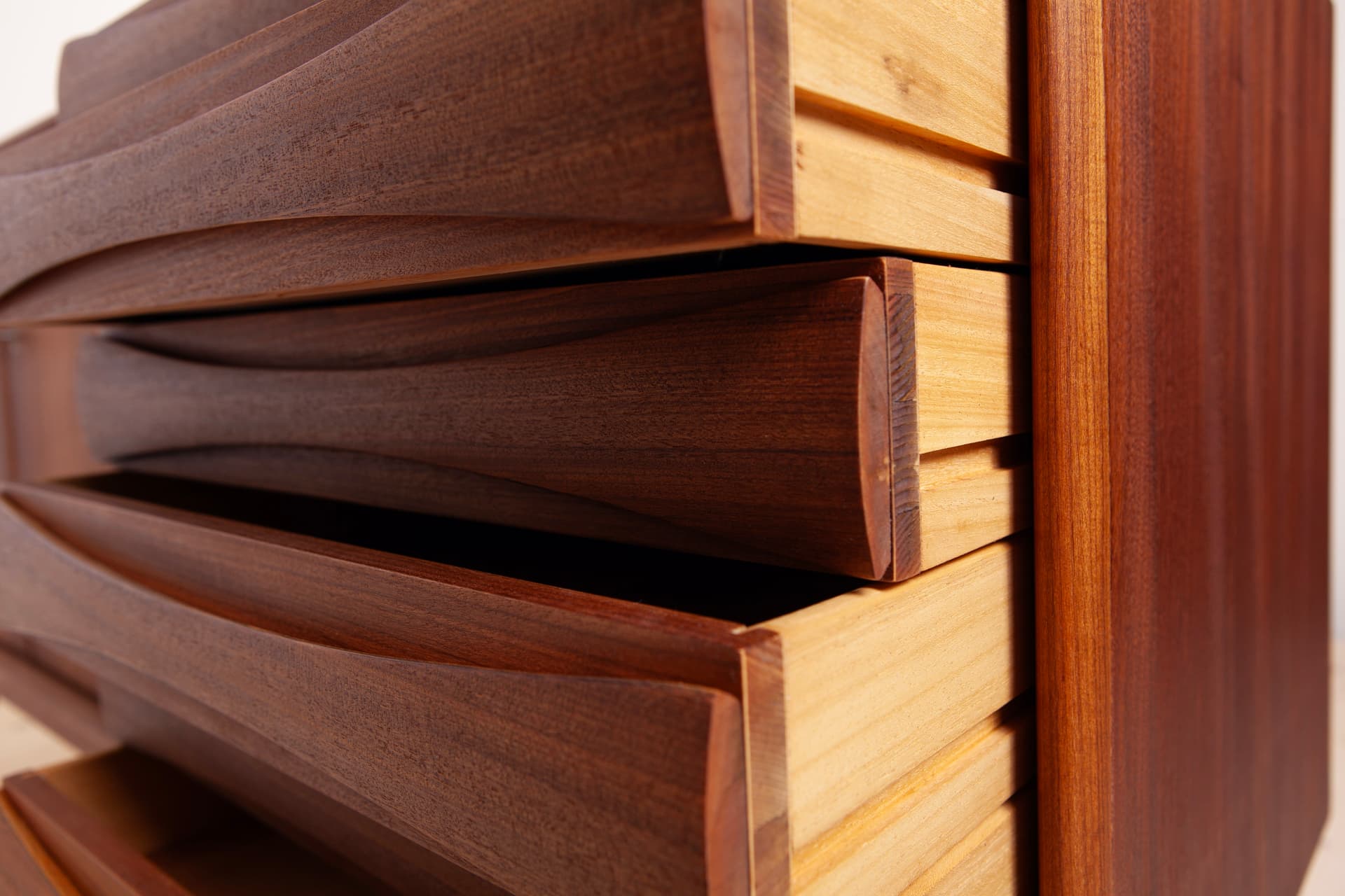 Sideboard, brown teak, by S. Andersen, Norway, 1960s. - 3817